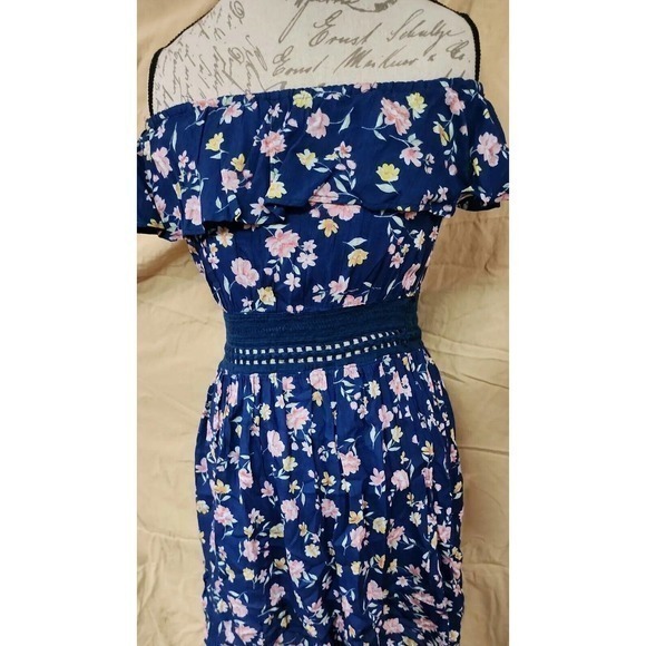 Derek Heart Dress Womens Size Medium Blue Knee Length Casual‎ Spring Summer - Picture 4 of 5